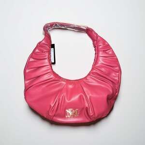 Badgley Mischka Red Ruched Vegan Leather Shoulder Bag NWT- MSRP $129